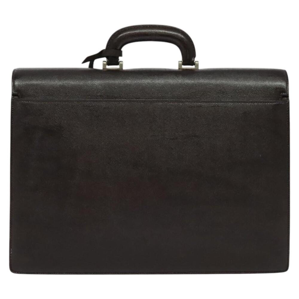 Burberry Leather Business Bag Brown